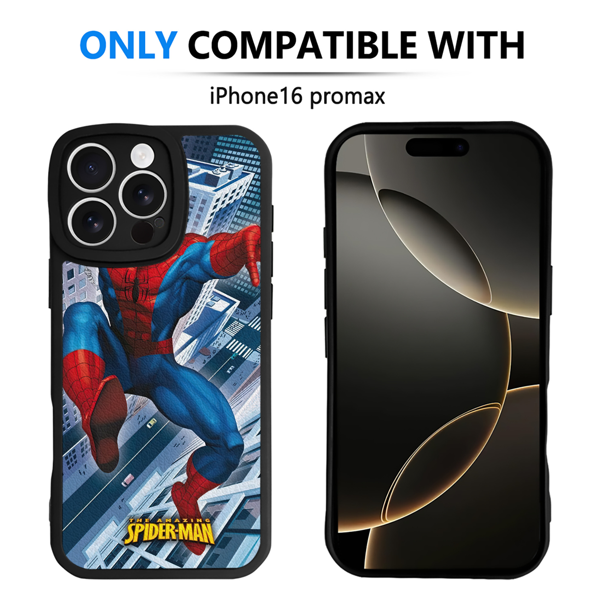 Spider Man スパイダーマン 【iPhone 16シリーズ対応】シリコンスマホケース（レザー調） 材質：シリコン